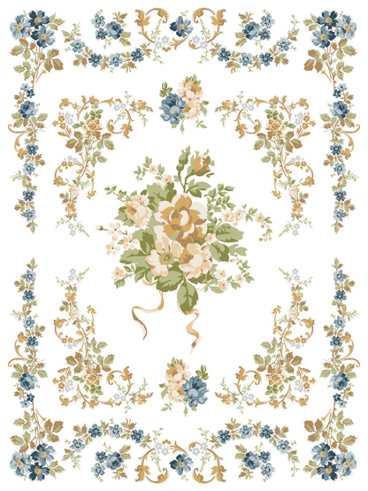 Alfred Peats and Co. vintage wallpaper IOD Paint Inlay 12x16 Pad
