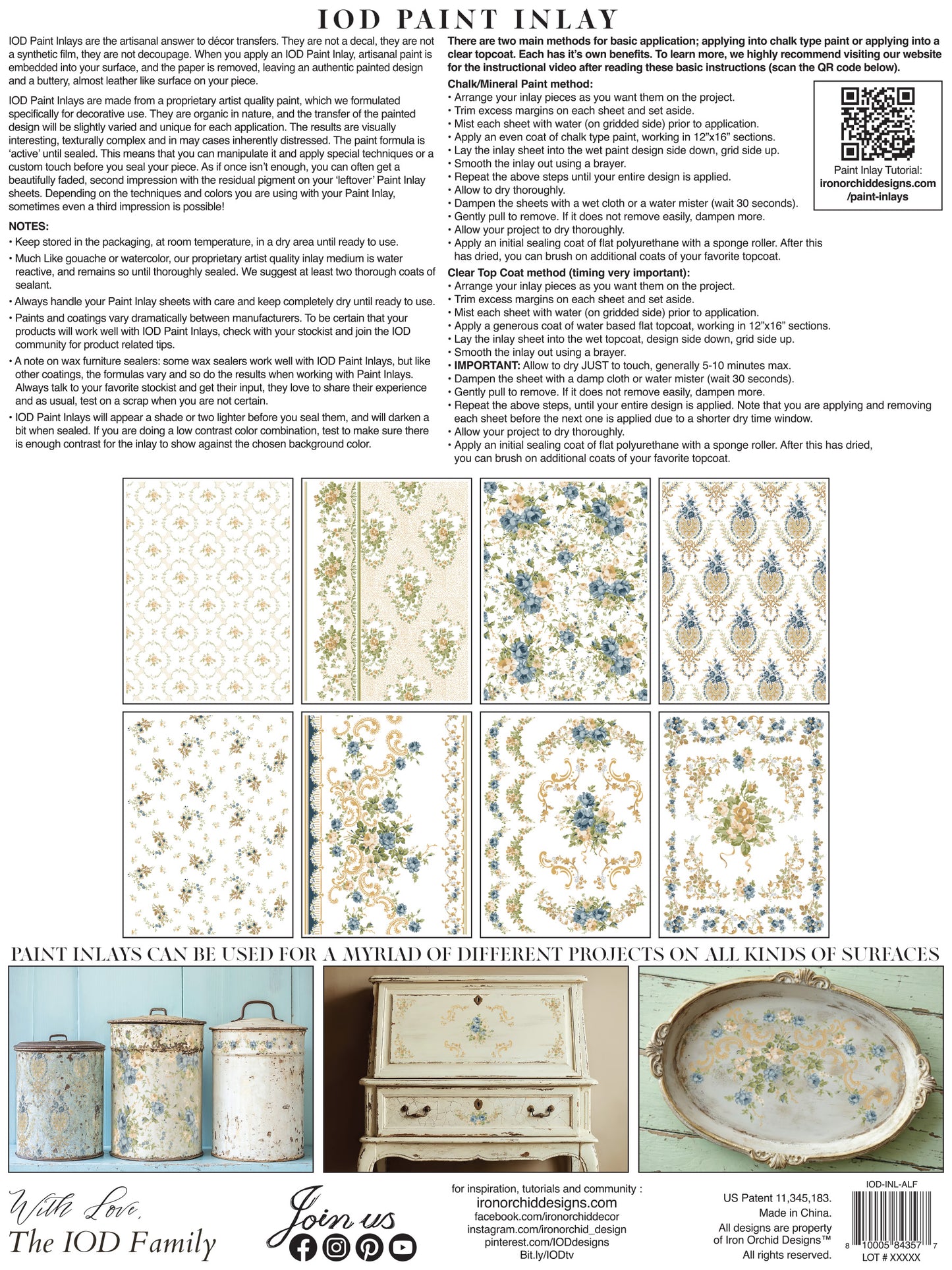Alfred Peats and Co. vintage wallpaper IOD Paint Inlay 12x16 Pad