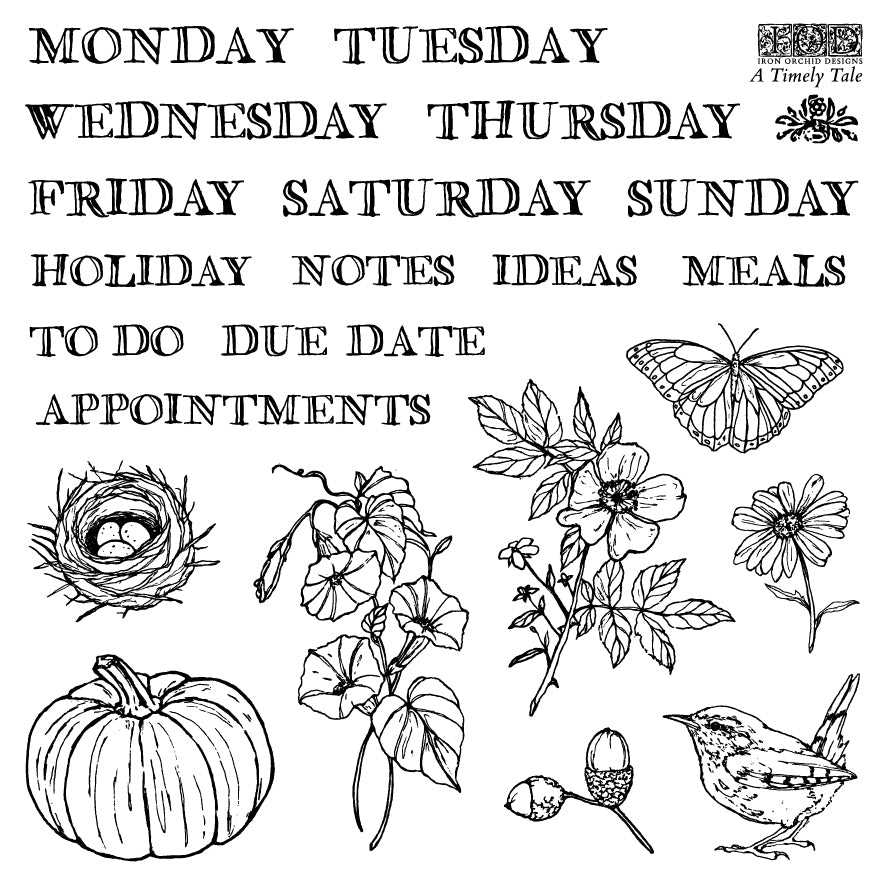 A Timely Tale Stamp | 6” x 6” | Four Sheet Boxed Set Holiday Collection