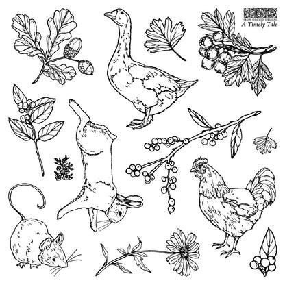 A Timely Tale Stamp | 6” x 6” | Four Sheet Boxed Set Holiday Collection