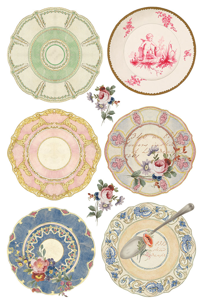 The Belgravia Teacups IOD Transfer 8x12 Pad
