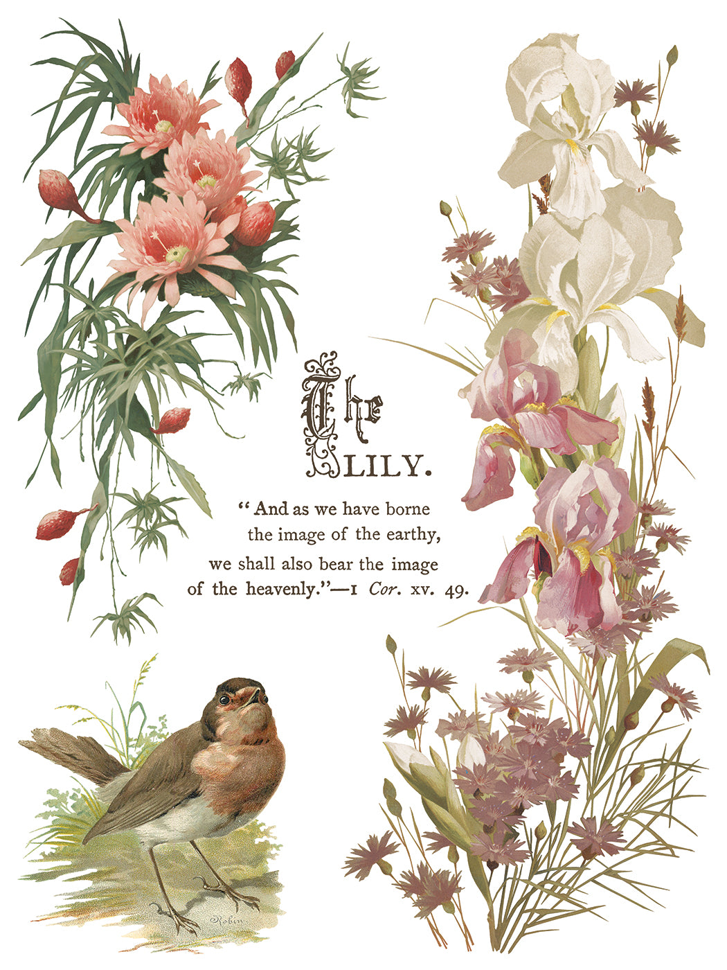 Flowers by the Poets poem IOD Transfer 12x16 Pad