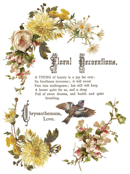 Flowers by the Poets poem IOD Transfer 12x16 Pad