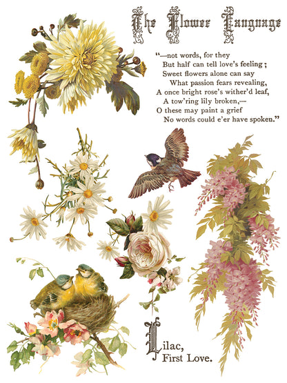 Flowers by the Poets poem IOD Transfer 12x16 Pad