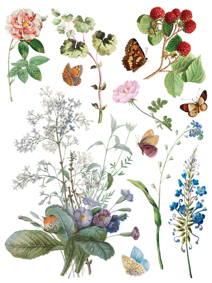 Marché des Fleurs flower market bouqet IOD Transfer 12x16 Pad