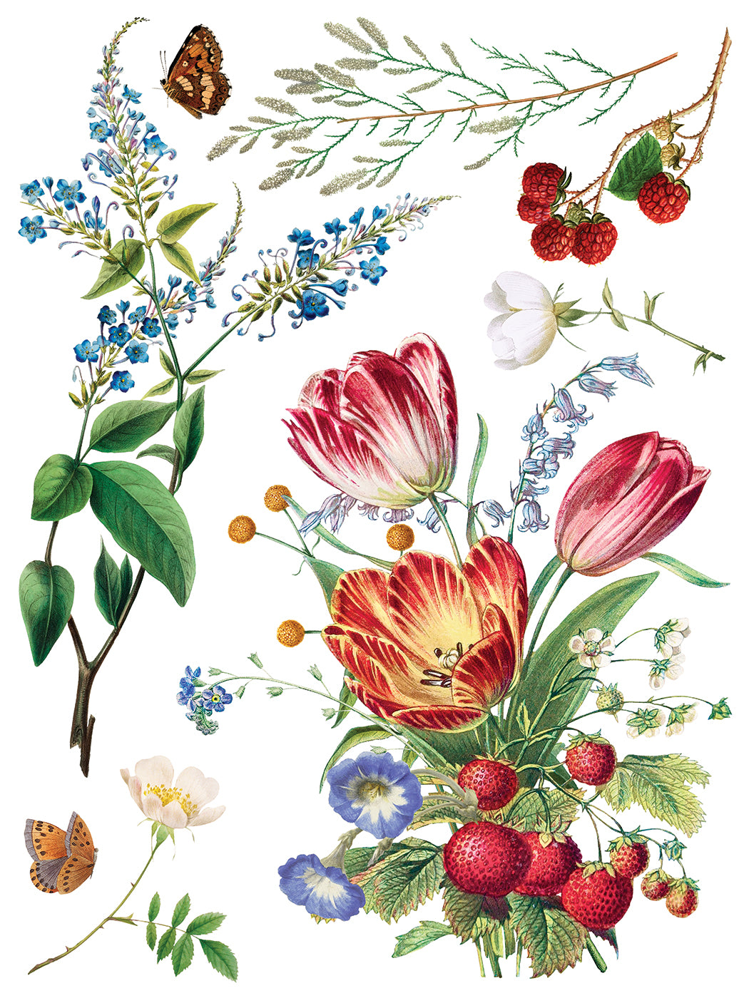 Marché des Fleurs flower market bouqet IOD Transfer 12x16 Pad