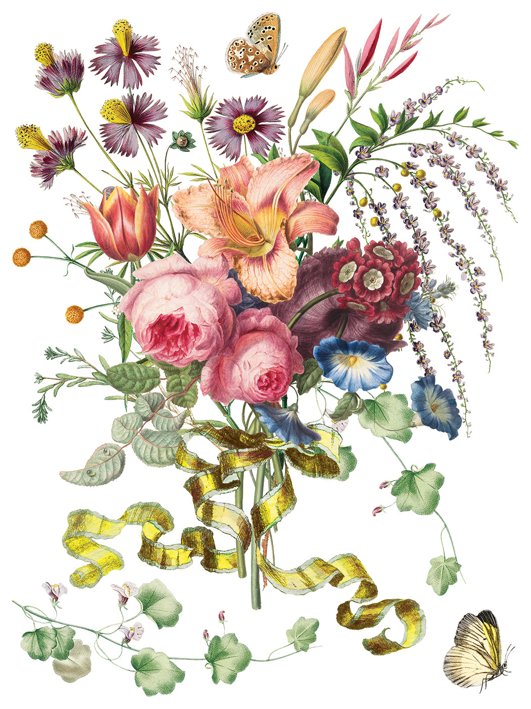 Marché des Fleurs flower market bouqet IOD Transfer 12x16 Pad