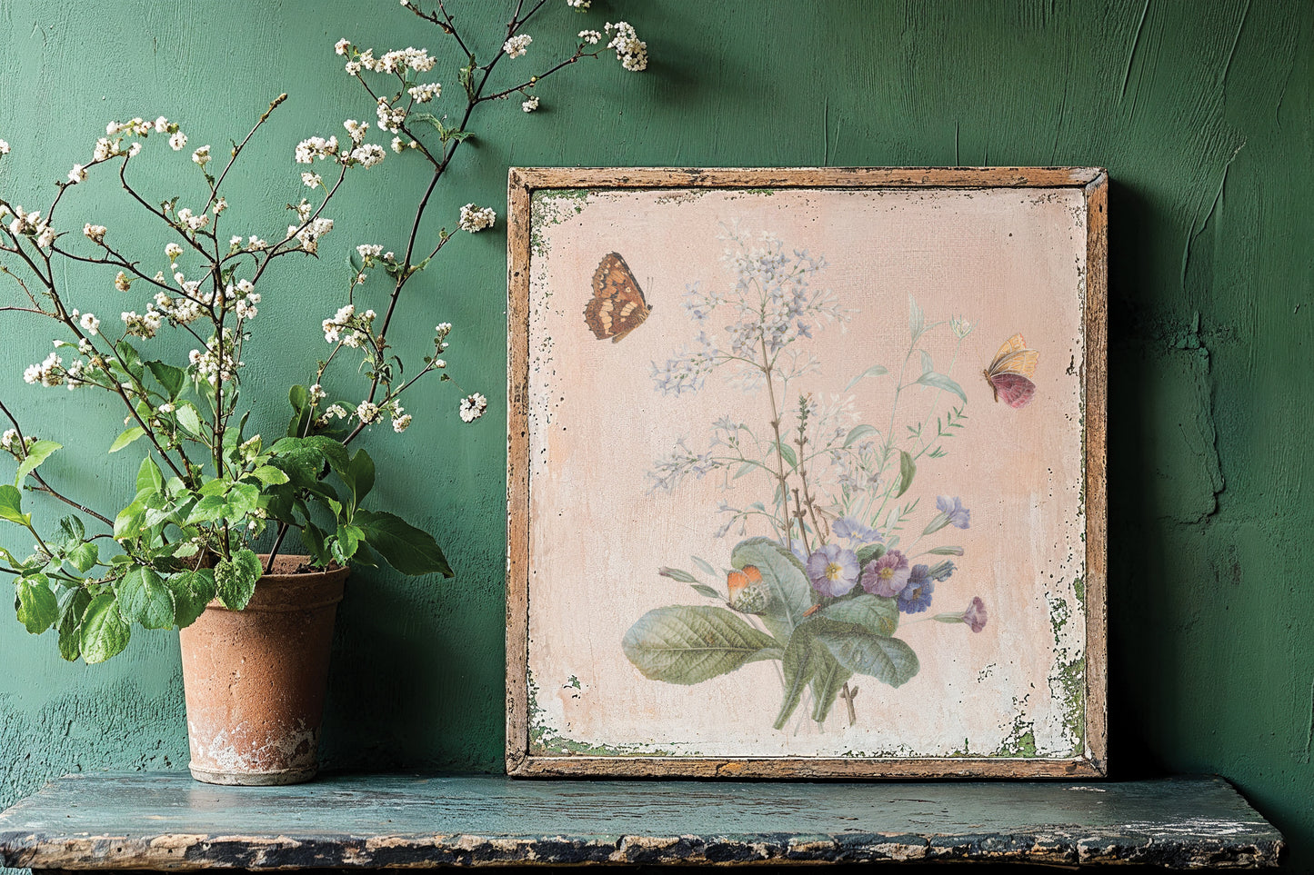Marché des Fleurs flower market bouqet IOD Transfer 12x16 Pad