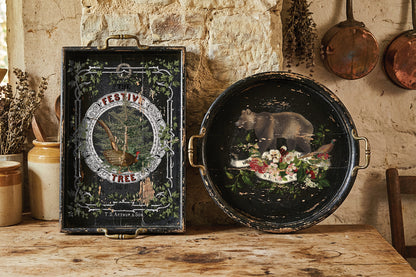 Stag Tavern IOD Transfer Pad 8x12 | English Hunt Club Holiday Style | Seasonal Home Decor | DIY Décor