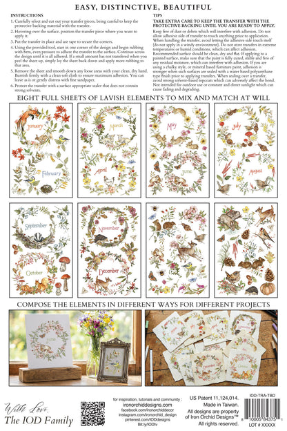 The Bramblewood Diaries IOD Transfer Pad 8x12 | Woodland Creatures & Botanicals | Seasonal Home Decor | Junk Journal Ephemera | DIY Décor