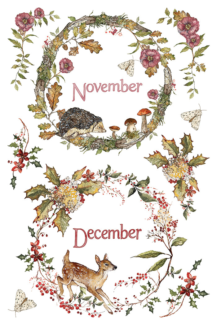 The Bramblewood Diaries IOD Transfer Pad 8x12 | Woodland Creatures & Botanicals | Seasonal Home Decor | Junk Journal Ephemera | DIY Décor