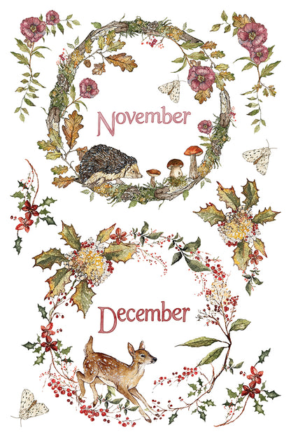 The Bramblewood Diaries IOD Transfer Pad 8x12 | Woodland Creatures & Botanicals | Seasonal Home Decor | Junk Journal Ephemera | DIY Décor