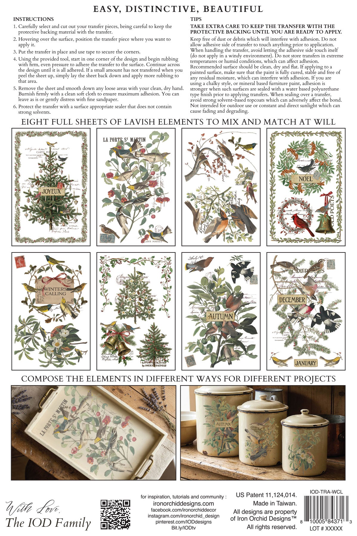 Winter's Calling IOD Transfer Pad 8x12 | English Hunt Club Holiday Style | Seasonal Home Decor | DIY Décor (Copy)