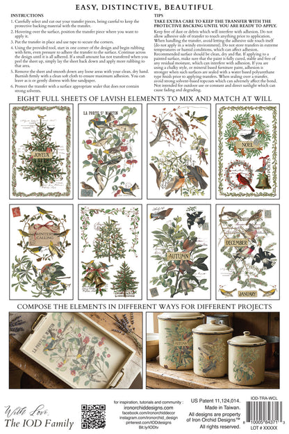 Winter's Calling IOD Transfer Pad 8x12 | English Hunt Club Holiday Style | Seasonal Home Decor | DIY Décor (Copy)