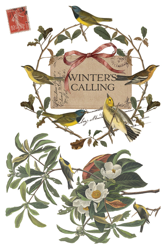 Winter's Calling IOD Transfer Pad 8x12 | English Hunt Club Holiday Style | Seasonal Home Decor | DIY Décor (Copy)
