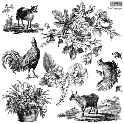 LA CAMPAGNE IOD STAMP - 2 12x12 sheets