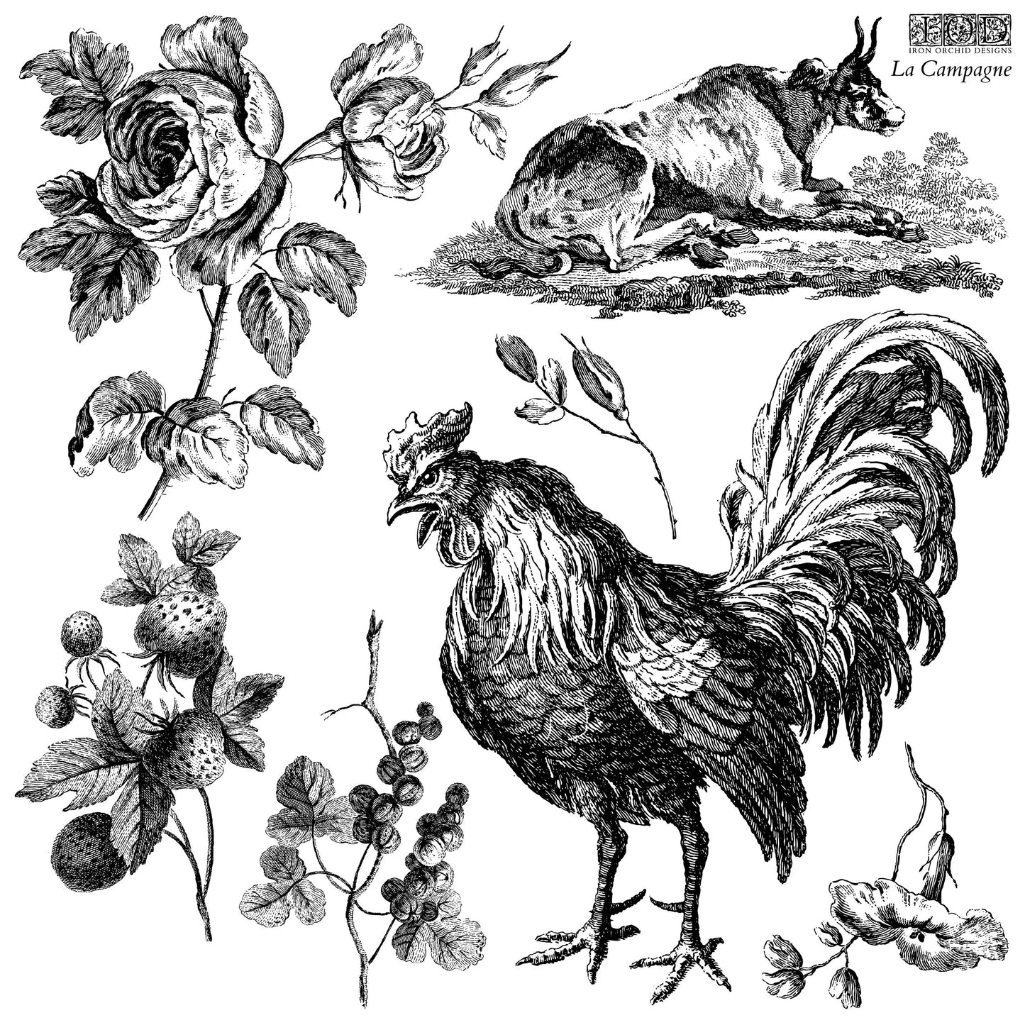 LA CAMPAGNE IOD STAMP - 2 12x12 sheets