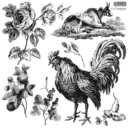 LA CAMPAGNE IOD STAMP - 2 12x12 sheets