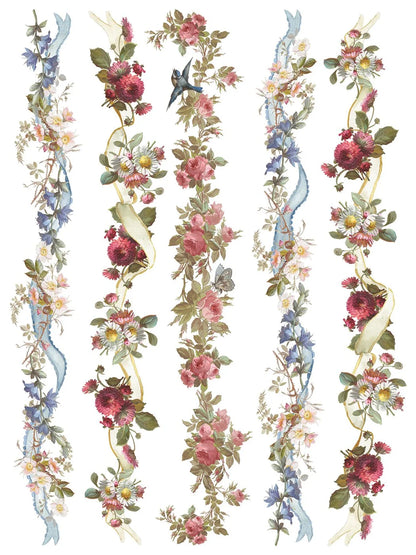 Madeleine 12 x 16 transfer | vintage Parisian florals