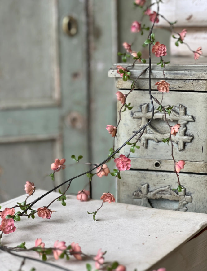 Quince Blooms Garland | 6' | pink floral home decor