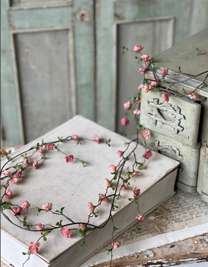 Quince Blooms Garland | 6' | pink floral home decor