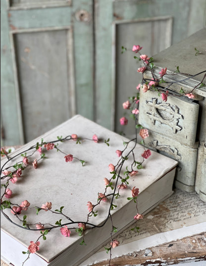 Quince Blooms Garland | 6' | pink floral home decor
