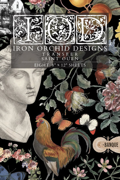 Saint Ouen 8 x 12 transfer | statuary, botanicals, artwork and ephemera
