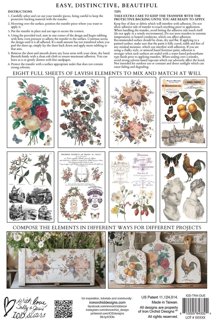 Saint Ouen 8 x 12 transfer | statuary, botanicals, artwork and ephemera