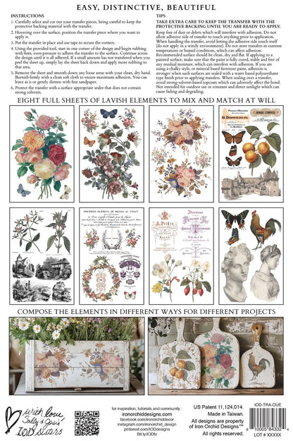 Saint Ouen 8 x 12 transfer | statuary, botanicals, artwork and ephemera