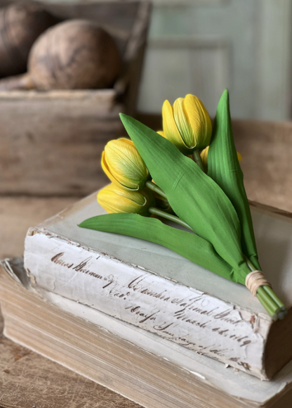 Poppet Tulip Bundle | 8.5" | Yellow | Faux floral home decor