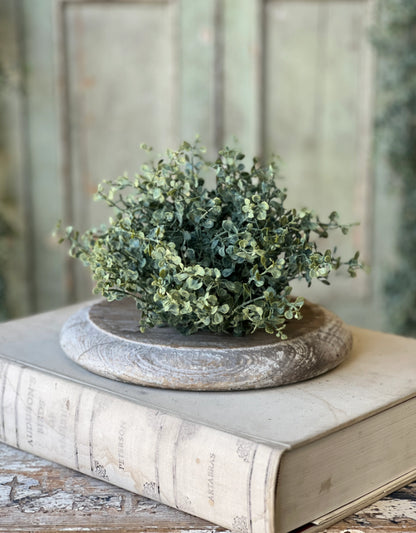 Baby’s Twilight Half Sphere 10" | Faux Floral | Neutral Greenery Accent | Farmhouse Table Decor | Rustic Bowl Filler | Vintage style floral