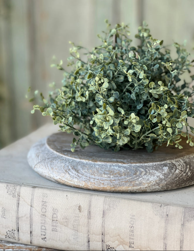 Baby’s Twilight Half Sphere 10" | Faux Floral | Neutral Greenery Accent | Farmhouse Table Decor | Rustic Bowl Filler | Vintage style floral
