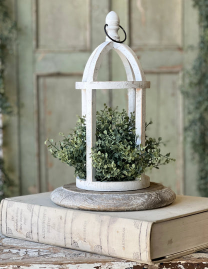 Baby’s Twilight Half Sphere 10" | Faux Floral | Neutral Greenery Accent | Farmhouse Table Decor | Rustic Bowl Filler | Vintage style floral