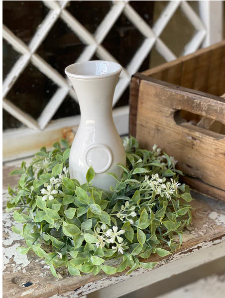 Fairway Blooms Candle Ring | wreath | 12" | faux floral home decor