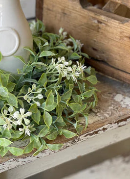 Fairway Blooms Candle Ring | wreath | 12" | faux floral home decor