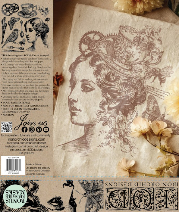 Charlotte Stamp, 12”x12”, IOD Single Sheet