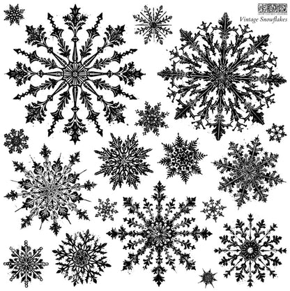 Vintage Snowflakes 12x12 IOD Stamp Holiday Collection