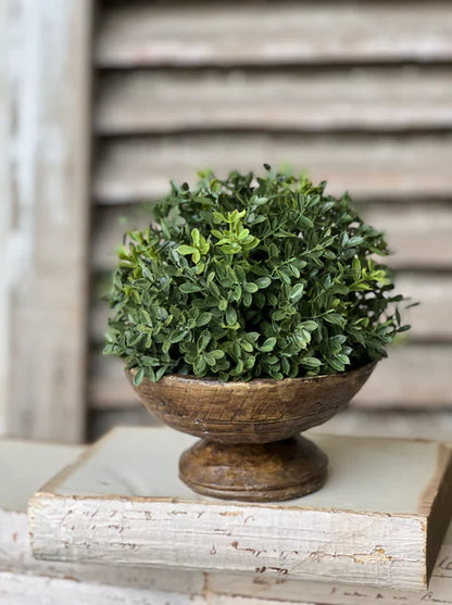 New England Boxwood Half Sphere 8.5" | Faux Greenery Topiary Ball | Year Round Home Decor | Farmhouse Table Centerpiece | Artificial Boxwood
