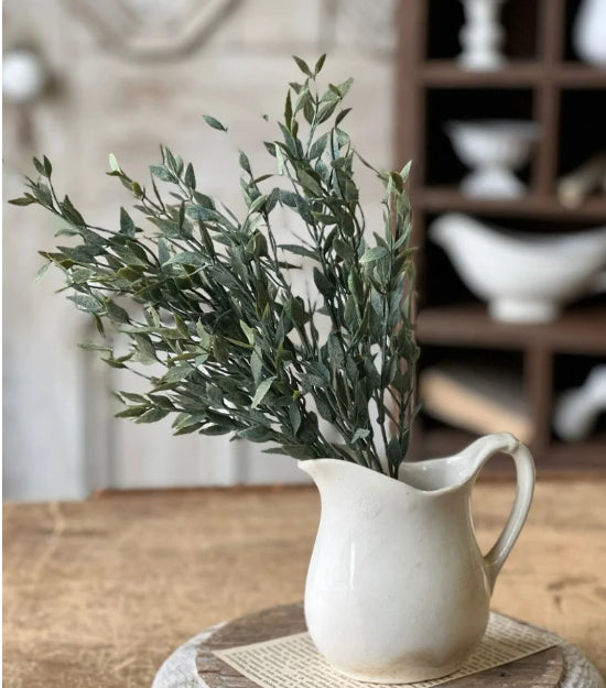 Twilight Ash 14 inch Floral Pick, Artificial Greenery Bush