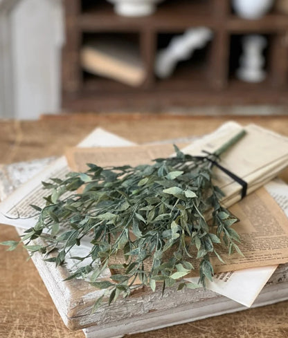 Twilight Ash 14 inch Floral Pick, Artificial Greenery Bush