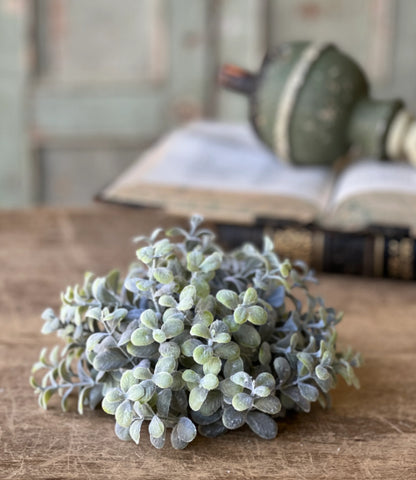 Pebble Eucalyptus Half Sphere | 8 inch | Faux Floral Home Decor
