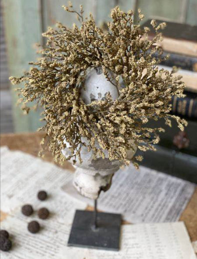 Array Candle Ring 9" | Flax Off-White | Faux Floral Farmhouse Home Decor