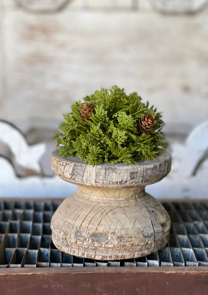 Leyland Cypress Half Sphere | 5.5" | Faux floral Christmas Home Decor