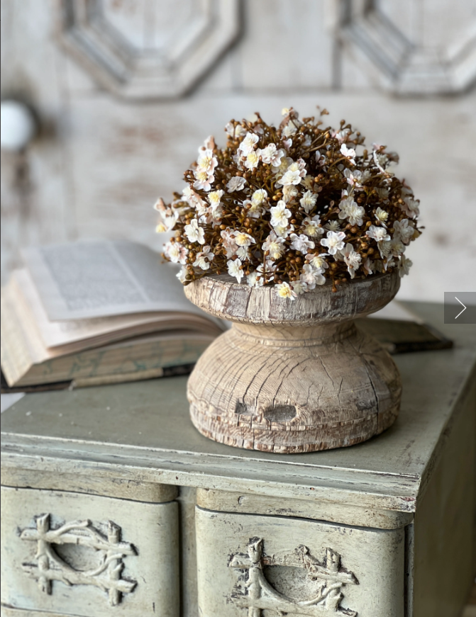 Emmeline Half Sphere | 8" | Faux floral home decor
