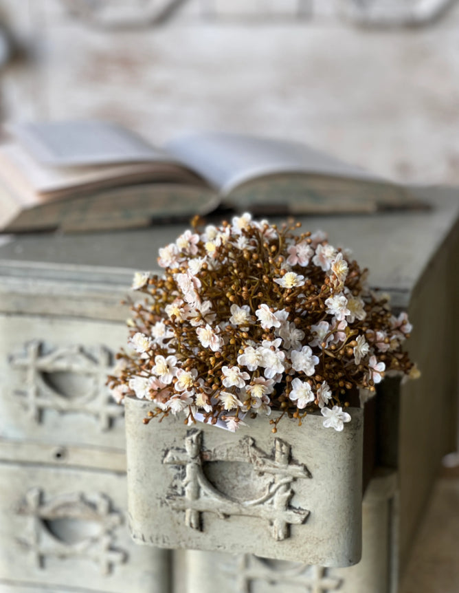 Emmeline Half Sphere | 8" | Faux floral home decor