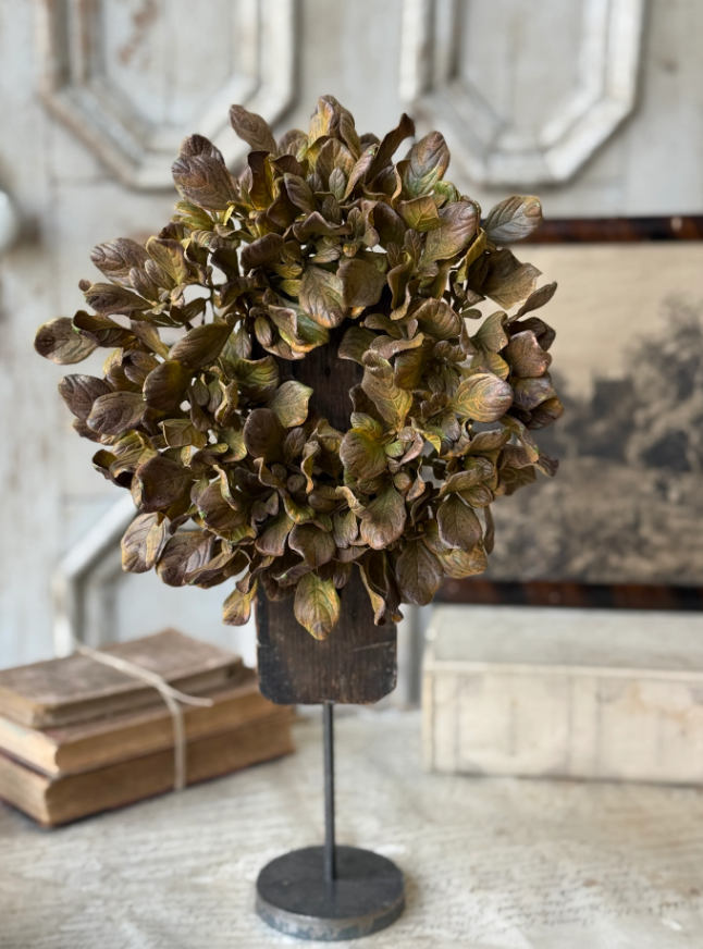 Sepia Groves Candle Ring | wreath | 9”