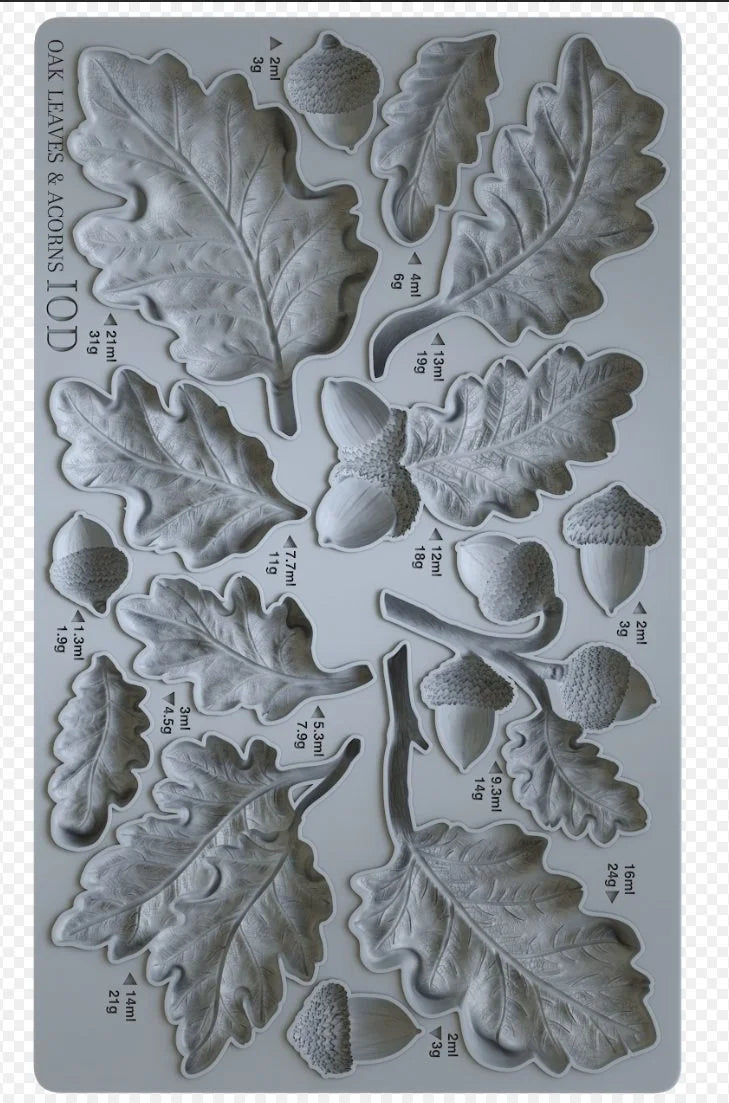 Oak Leaves & Acorns Mould, 6”x10”