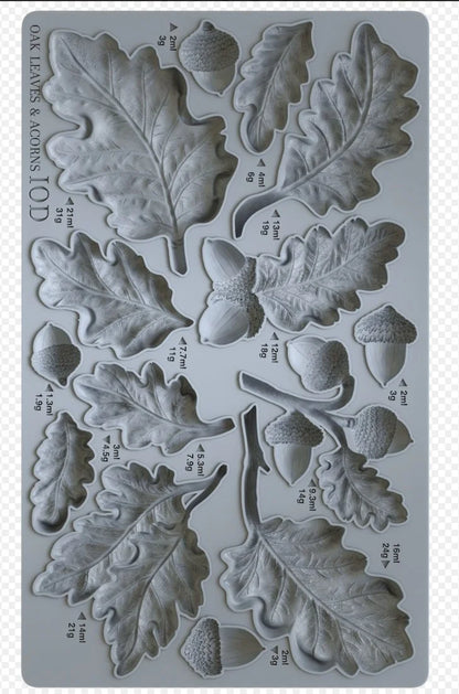 Oak Leaves & Acorns Mould, 6”x10”