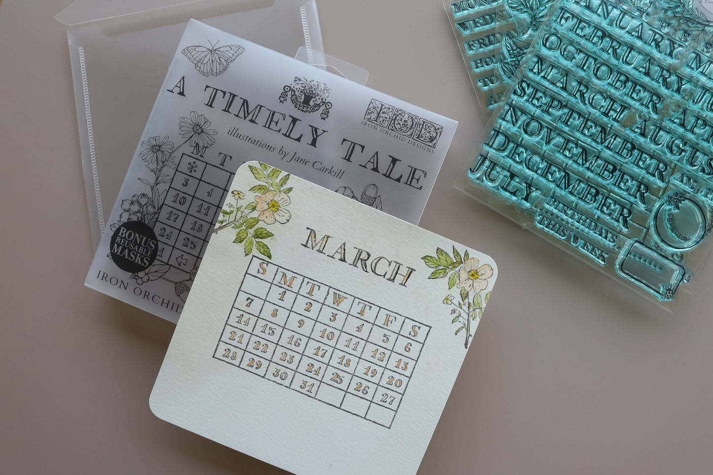 A Timely Tale Stamp | 6” x 6” | Four Sheet Boxed Set Holiday Collection