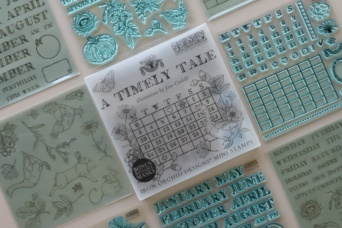 A Timely Tale Stamp | 6” x 6” | Four Sheet Boxed Set Holiday Collection
